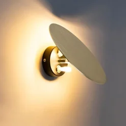 Smarte Wandleuchte rund gold inkl. 2 WiFi g9 - Pulley