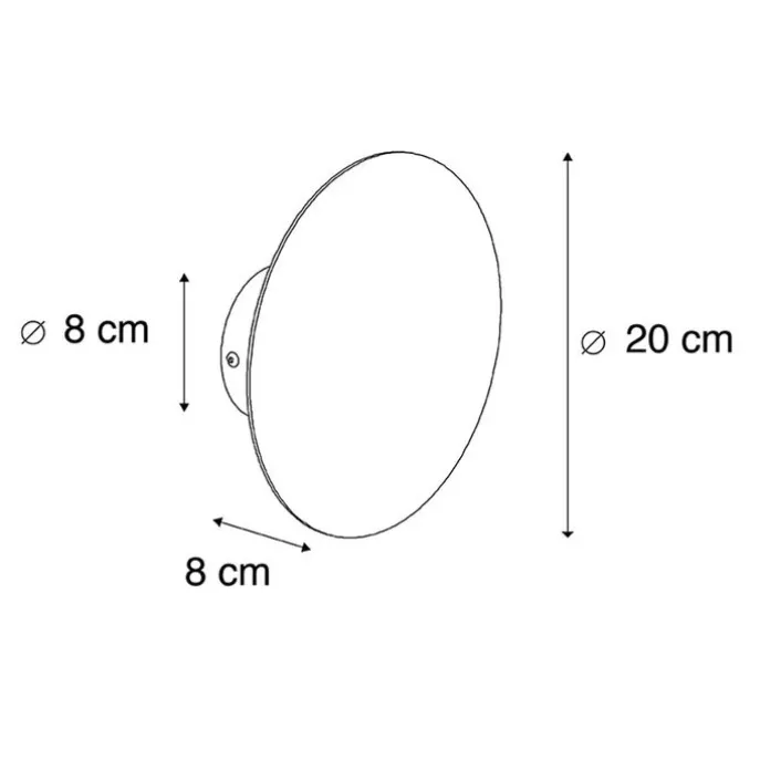 Smarte Wandleuchte rund gold inkl. 2 WiFi g9 - Pulley
