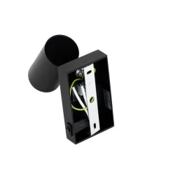 Smarte Wandleuchte schwarz verstellbar mit Schalter inkl. Wifi GU10 50mm - Jeana Luxe