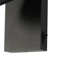 Smarte Wandleuchte schwarz verstellbar mit Schalter inkl. Wifi GU10 50mm - Jeana Luxe