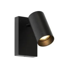 Smarte Wandleuchte schwarz verstellbar mit Schalter inkl. Wifi GU10 50mm - Jeana Luxe