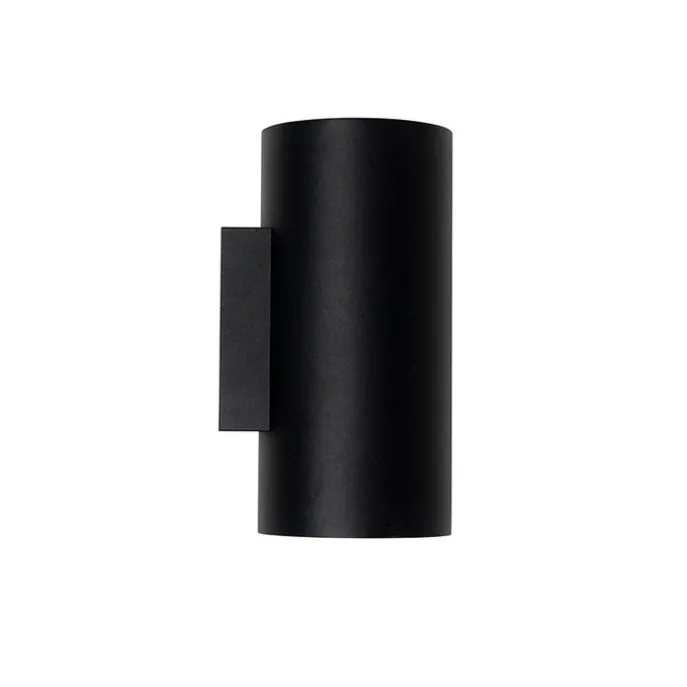 Smarte Wandleuchte Schwarz mit Gold 2 Lichter inkl. Wifi GU10 - Sab