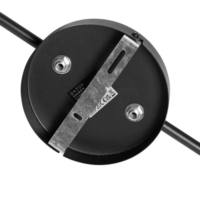 Smarte Wandleuchte schwarz mit Goldglas inkl. WiFi A60 - Bert