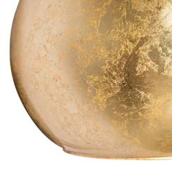 Smarte Wandleuchte schwarz mit Goldglas inkl. WiFi A60 - Bert