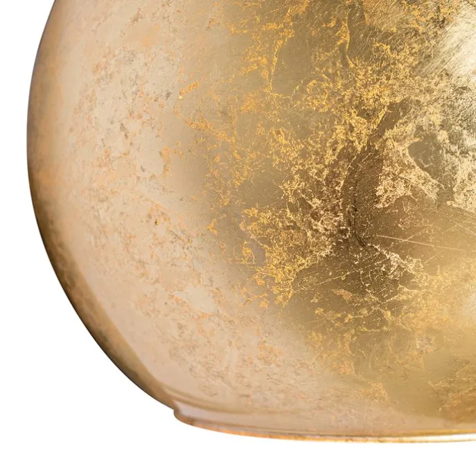 Smarte Wandleuchte schwarz mit Goldglas inkl. WiFi A60 - Bert