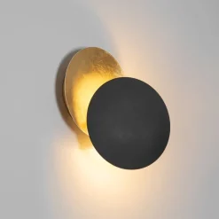 Smarte Wandleuchte Schwarz mit Gold inkl. Wifi G9 - Sunrise