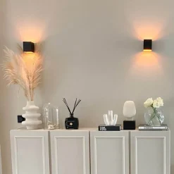 Smarte Wandleuchte schwarz 8 cm inkl. Wifi G9 - Transfer