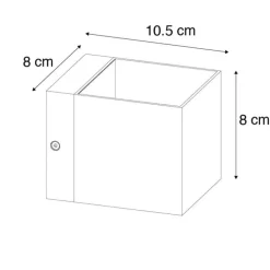 Smarte Wandleuchte schwarz 8 cm inkl. Wifi G9 - Transfer