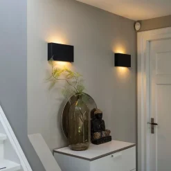 Smarte Wandleuchte schwarz 24 cm inkl. 2 WiFi G9 - Otan