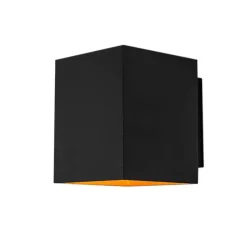 Smarte Wandleuchte Schwarz und Gold Quadratisch Inkl. Wifi G9 - Sola