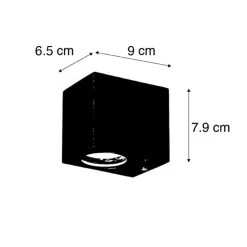 Smarte Wandleuchte schwarz inkl. WiFi GU10 IP44 - Baleno