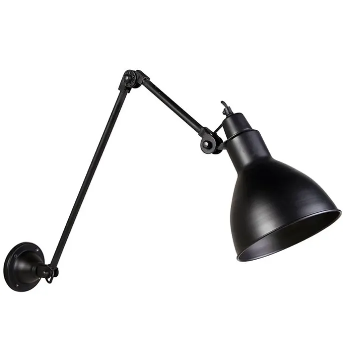 Smarte Wandleuchte schwarz verstellbar inkl. WLAN A60 - Wye