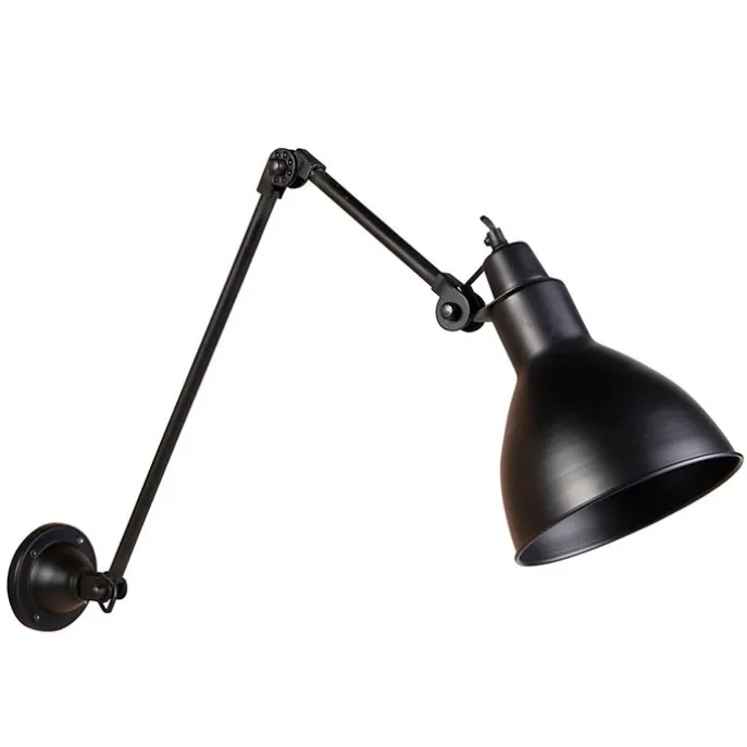 Smarte Wandleuchte schwarz verstellbar inkl. WLAN A60 - Wye