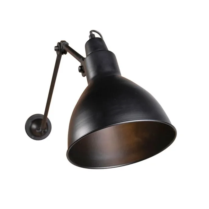 Smarte Wandleuchte schwarz verstellbar inkl. WLAN A60 - Wye