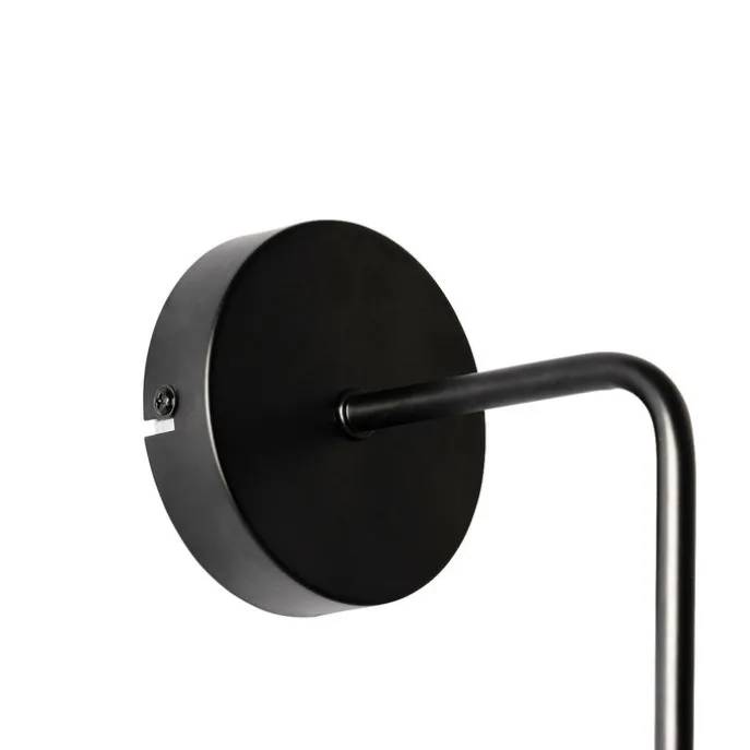 Smarte Wandleuchte schwarz mit Rauchglas inkl. WiFi ST64 - Laura