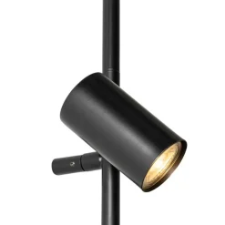 Smarte Wandleuchte schwarz mit Fußschalter 3-flammig inkl. 3 Wifi GU10 50mm - Jeana Luxe