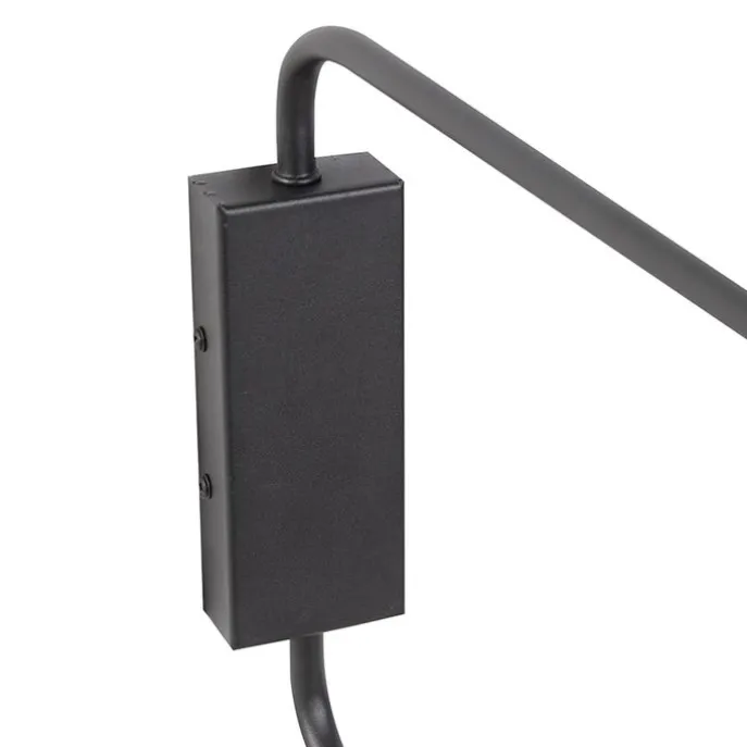 Smarte Wandleuchte schwarz 2-flammig verstellbar inkl. Wifi A60 - Lune