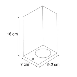 Smarte Wandleuchte schwarz aus Kunststoff inkl. 2 WiFi GU10 - Baleno II