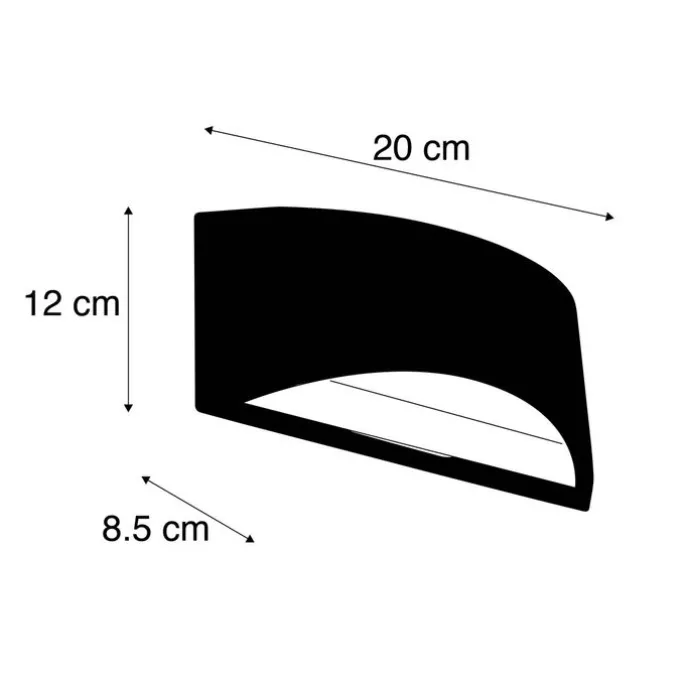 Smarte Wandleuchte weiß 20 cm inkl. Wifi G9 - Tum