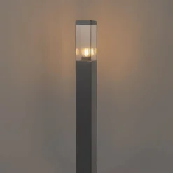 Smarte Wegeleuchte Dunkelgrau mit Rauchglas 80 cm inkl. WiFi P45 - Malios