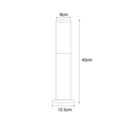 Smarte Wegeleuchte Dunkelgrau mit Rauchglas 45 cm inkl. WiFi P45 - Malios