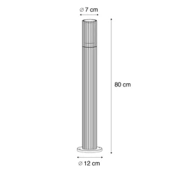 Smarte Wegeleuchte schwarz 80 cm IP44 RGBW inkl. GU10 50mm - Boris