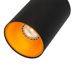 Smarter Aufbauspot schwarz mit gold inkl. WiFi GU10 - Deep