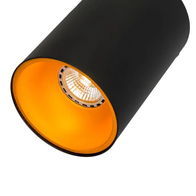 Smarter Aufbauspot schwarz mit gold inkl. WiFi GU10 - Deep