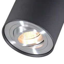 Smarter Aufbauspot schwarz mit Stahl inkl. WiFi GU10 - Rondoo up