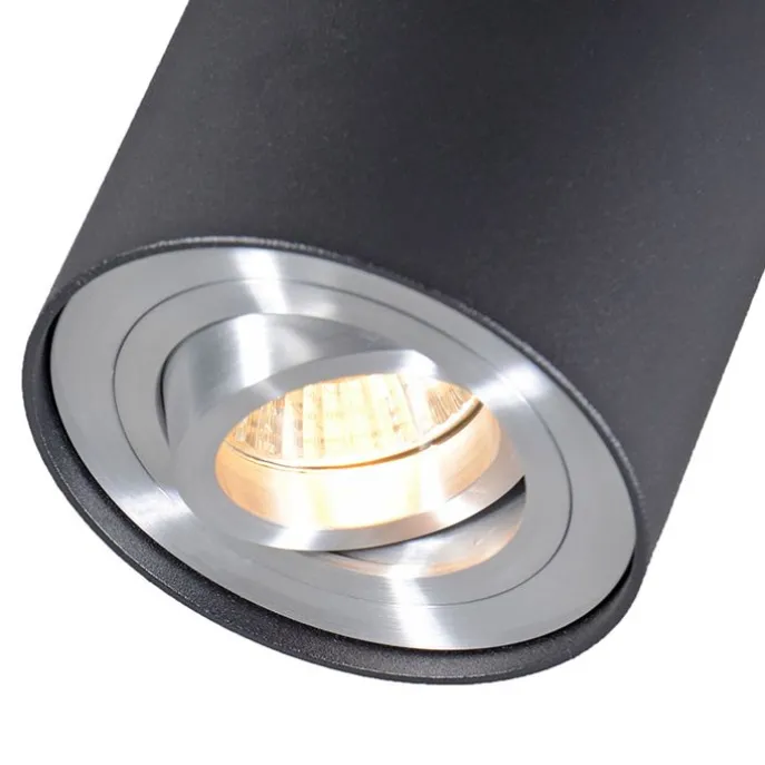 Smarter Aufbauspot schwarz mit Stahl inkl. WiFi GU10 - Rondoo up