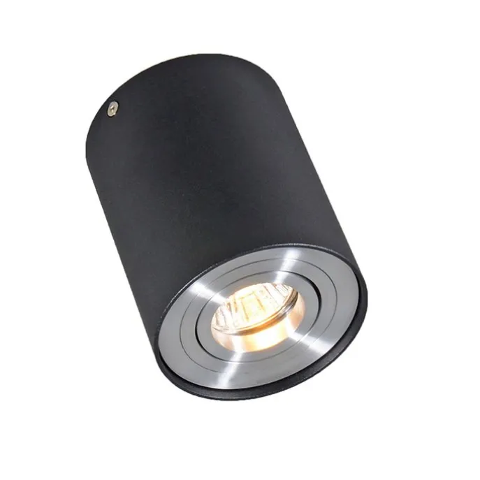 Smarter Aufbauspot schwarz mit Stahl inkl. WiFi GU10 - Rondoo up