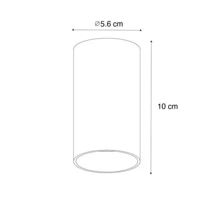 Smarter Aufbaustrahler Dunkelbronze inkl. Wifi GU10 50 mm - Tuba