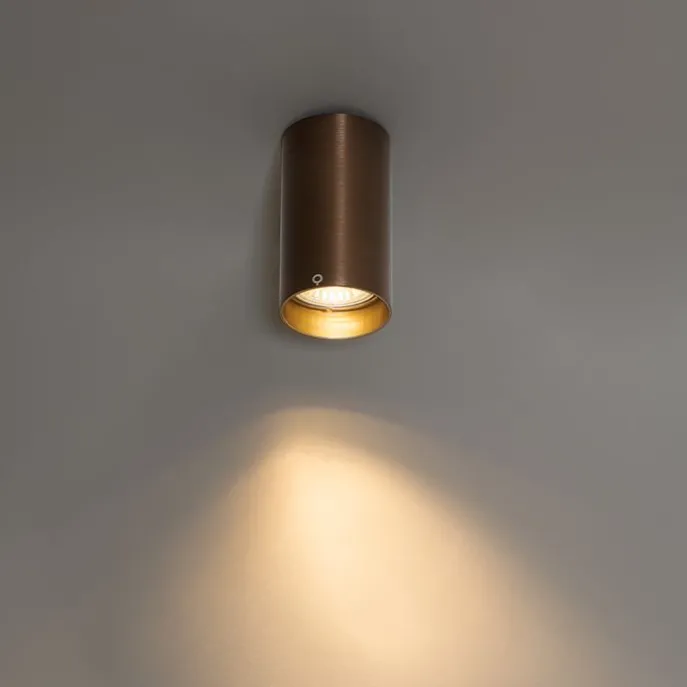 Smarter Aufbaustrahler Dunkelbronze inkl. Wifi GU10 50 mm - Tuba