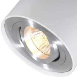 Smarter Aufbaustrahler weiß und Stahl neigbar inkl. Wifi GU10 - Rondoo up