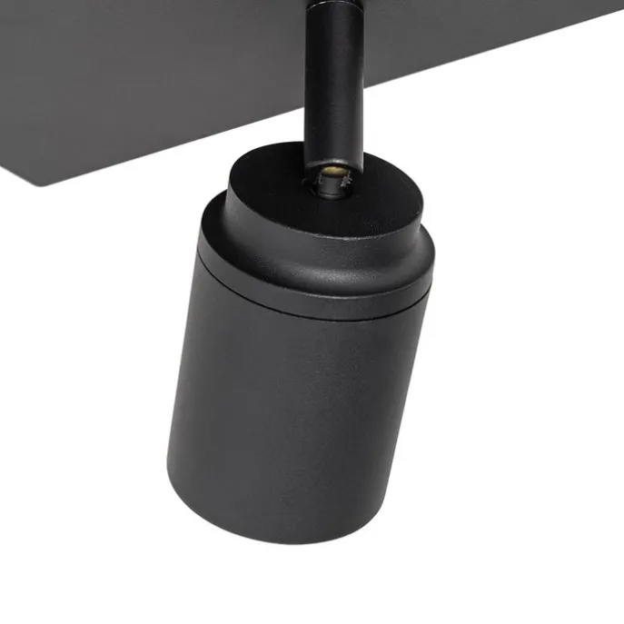 Smarter Badezimmerspot schwarz quadratisch IP44 inkl. 3 WiFi GU10 - Ducha