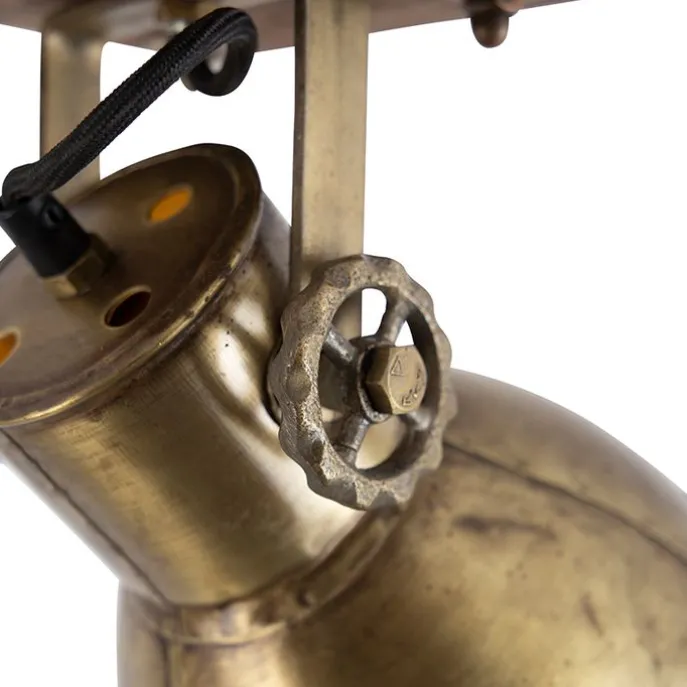 Smarter Deckenstrahler Bronze mit Holz 18 cm inkl. WiFi A60 - Mangoes