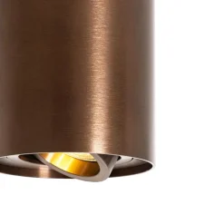 Smarter Deckenstrahler Dunkelbronze Dreh- und Kippbar Inkl. Wifi GU10 50mm - Rondoo Up