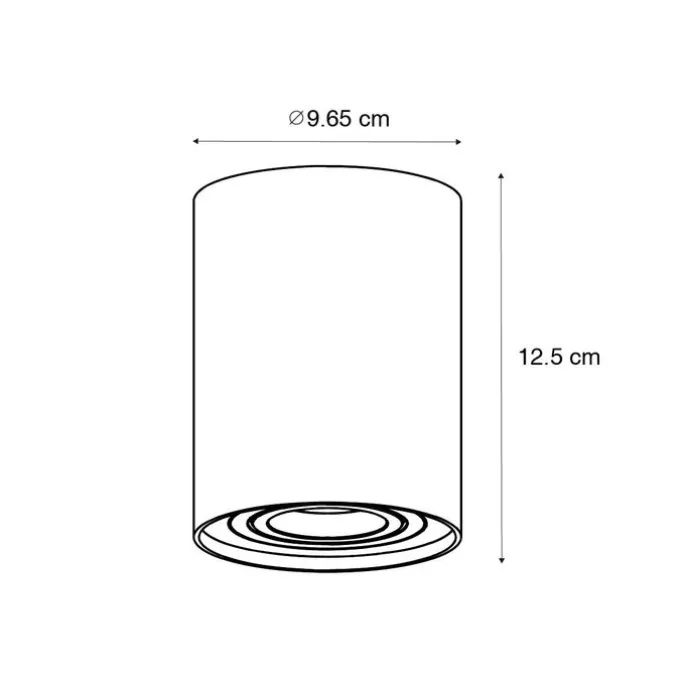 Smarter Deckenstrahler Dunkelbronze Dreh- und Kippbar Inkl. Wifi GU10 50mm - Rondoo Up