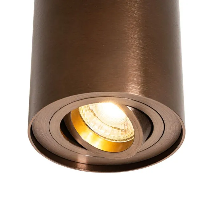 Smarter Deckenstrahler Dunkelbronze Dreh- und Kippbar Inkl. Wifi GU10 50mm - Rondoo Up