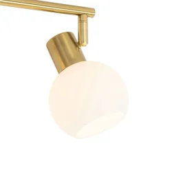 Smarter Deckenstrahler Gold mit Opalglas 4-flammig Verstellbar Inkl. 4 Wifi P45 - Anouk