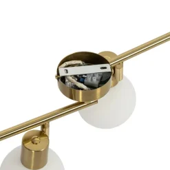 Smarter Deckenstrahler Gold mit Opalglas 4-flammig Verstellbar Inkl. 4 Wifi P45 - Anouk