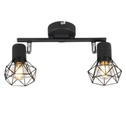 Smarter Deckenstrahler schwarz drehbar und kippbar inkl. 2 Wifi P45 - Mosh