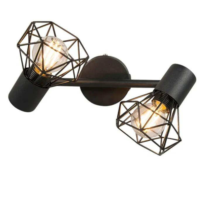 Smarter Deckenstrahler schwarz drehbar und kippbar inkl. 2 Wifi P45 - Mosh