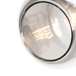 Smarter Deckenstrahler schwarz mit Gold und Rauchglas 4-Lichter inkl. 4 Wifi P45 - Zuzanna