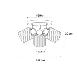Smarter Deckenstrahler schwarz mit Rauchglas rund verstellbar inkl. 3 Wifi A60 - Laura