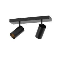 Smarter Deckenstrahler schwarz verstellbar 2-flammig inkl. 2 Wifi GU10 50mm - Jeana Luxe