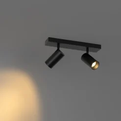 Smarter Deckenstrahler schwarz verstellbar 2-flammig inkl. 2 Wifi GU10 50mm - Jeana Luxe