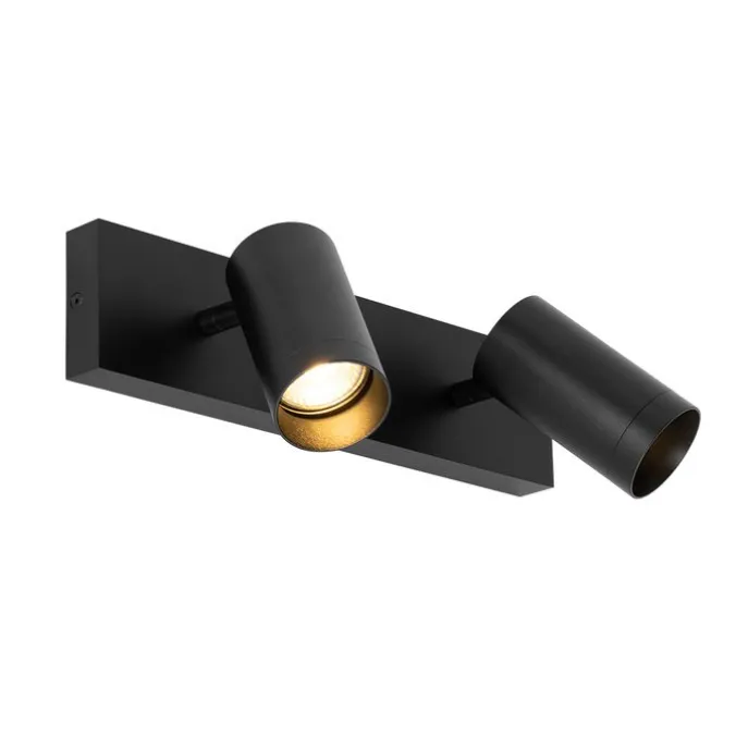 Smarter Deckenstrahler schwarz verstellbar 2-flammig inkl. 2 Wifi GU10 50mm - Jeana Luxe