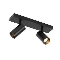 Smarter Deckenstrahler schwarz verstellbar 2-flammig inkl. 2 Wifi GU10 50mm - Jeana Luxe