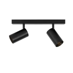 Smarter Deckenstrahler schwarz verstellbar 2-flammig inkl. 2 Wifi GU10 50mm - Jeana Luxe